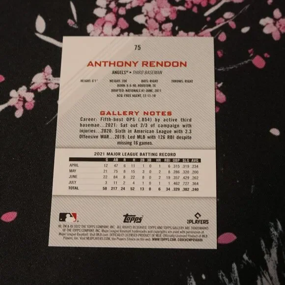 Anthony Rendon #75 Baseball Card - Picture 2 of 2